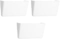 EASEPRES 3 Pack White Plastic Single Pocket Hanging File Organizer, Wall Mount by EASEPRES
