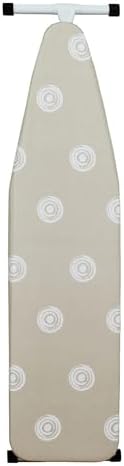 T-Leg Ironing Board with Cotton Cover, Steel Frame, Height Adjustable, by POMILER