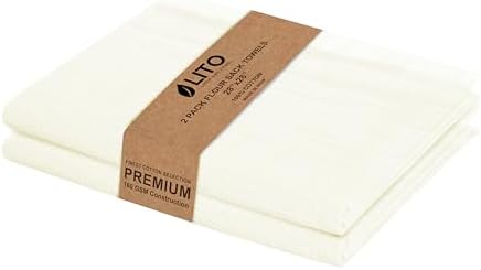 LITO LINEN AND TOWEL Flour Sack Towels – 100% Cotton, 28x28 Inches, Highly by LITOLinenandTowel