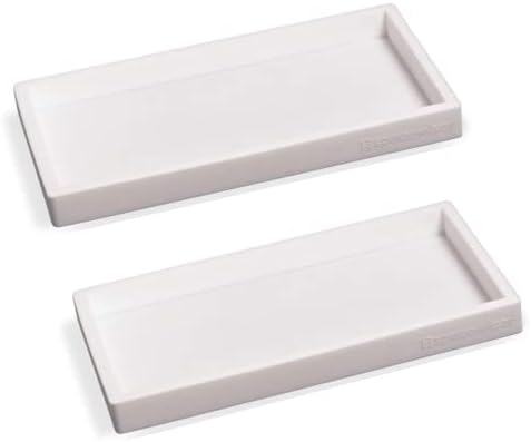 Spacewiser Countertop & Vanity Silicone Tray – 2 PC Small 7.7" Soap Tray by Spacewiser