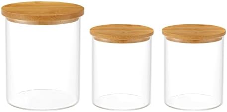 INIUNIK 3 Pack Glass Qtip Holder Dispenser - Image 2