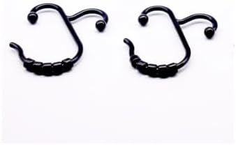 J&V TEXTILES Shower Curtain Hooks Rings, Rust Resistant Metal Double Glide - Image 3
