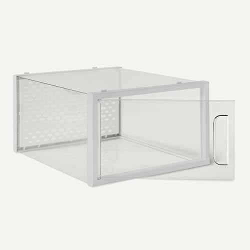 Amazon Basics Stackable and Foldable Clear Shoe Storage Organizer Box - Image 3