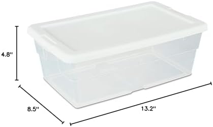 Sterilite Storage Box 13.5" X 8.3" X 4.8", 6 Qt. Clear - Image 5