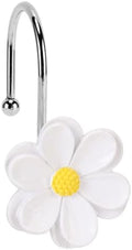 Flower Shower Curtain Hooks, 12 Pack Rustproof Stainless Steel Decorative by GNUEYART