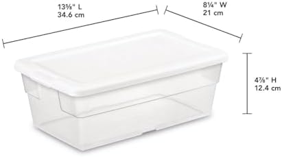 STERILITE 6-Quart Storage Bin Shoe Box - Image 2