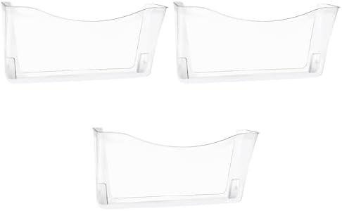 EASEPRES 3 Pack Clear Single Pocket Hanging File Organizer, Plastic Wall Mount by EASEPRES