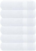 GLAMBURG Ultra Soft 6-Piece Hand Towel Set 16x28-100% Ringspun Cotton by GLAMBURG