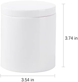 Cotton Swab Holder with Lid, Resin Cotton Ball Canister Jar Cosmetics Makeup - Image 2