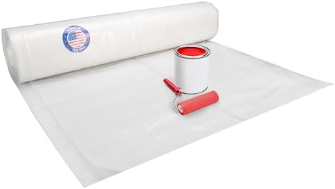 Clear Construction Plastic Sheeting 6 mil x 10' x 100' LDPE Film Roll by IDLPackaging