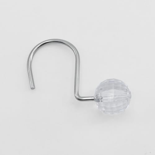 J&V TEXTILES Shower Curtain Hooks Rings, Rust Resistant Metal Double Glide - Image 3