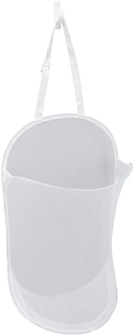 Smart Design Deluxe Mesh Over The Door Pop Up Hamper w/ Hook & Adjustable Strap - Image 2