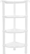 4 Tier Corner Shower Caddy, Plastic Shower Organizer by SLZBCY