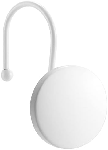 Decorative Shower Curtain Hooks, Simple Modern Style Round Flat-Back Button by SIMPLE+CLEVER+HOMES+365