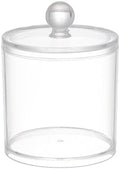 1 Pack Acrylic Qtip Holder Dispenser, Canisters Apothecary Jar Set, 12 oz by Aynoo