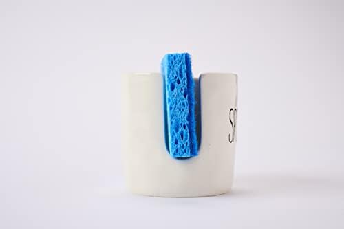 Mud Pie Kitchen Dish Sponge Holder Caddy, Off White - Image 6