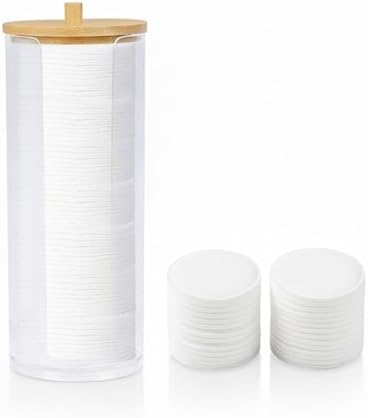 Cotton Round Holder and Dispenser, Acrylic Cotton Round Container by Garrelett