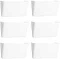 EASEPRES 6 Pack White Plastic Single Pocket Hanging File Organizer, Wall Mount by EASEPRES