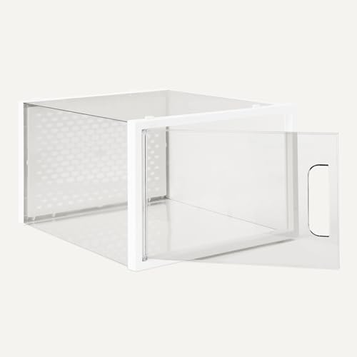 Amazon Basics Stackable and Foldable Clear Shoe Storage Organizer Box - Image 3