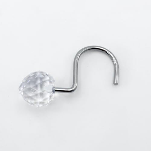 J&V TEXTILES Shower Curtain Hooks Rings, Rust Resistant Metal Double Glide - Image 2