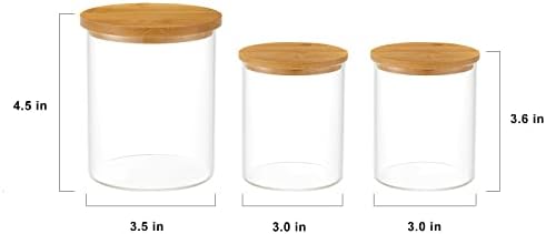 INIUNIK 3 Pack Glass Qtip Holder Dispenser - Image 5