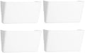 EASEPRES 4 Pack White Plastic Single Pocket Hanging File Organizer, Wall Mount by EASEPRES
