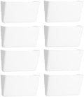 EASEPRES 8 Pack White Plastic Single Pocket Hanging File Organizer, Wall Mount by EASEPRES