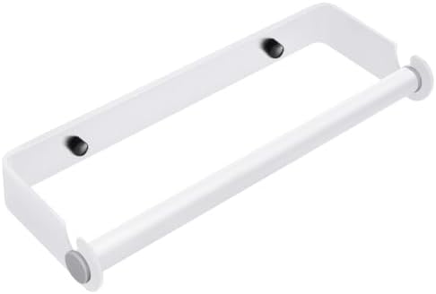Under Cabinet Paper Towel Holder, Adhesive or Wall Mount（White） by PEDORUBY