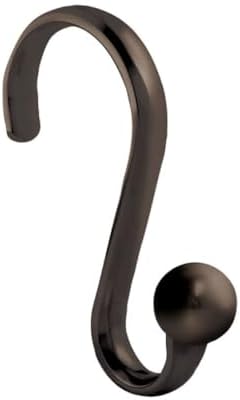iDesign Metal Shower Curtain Hooks, The Axis Collection – Set of 12 by iDesign