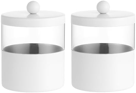 Gaussra White Apothecary Jar, Bathroom Jar - Image 7