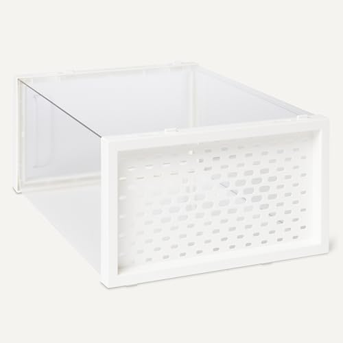 Amazon Basics Stackable and Foldable Clear Shoe Storage Organizer Box - Image 4