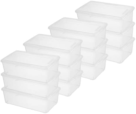 novelinks 12 Pack 6 Quart Stackable Shoe Storage Bins by novelinks