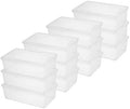 novelinks 12 Pack 6 Quart Stackable Shoe Storage Bins by novelinks