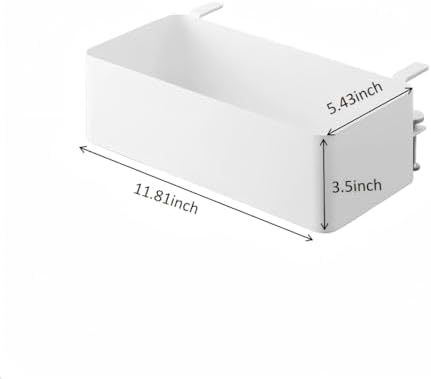 No Drill Desk Side Storage, Hanging Organizer, Clamp on Table Basket, Minimalist - Image 2