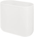 iDesign Small Slim Plastic Bathroom Trash Can, Coconut White | Bedroom by iDesign