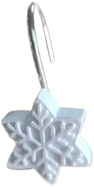 Two Fish Home Fashions Set of 12 Decorative Christmas Tree Resin Shower Curtain - Image 4