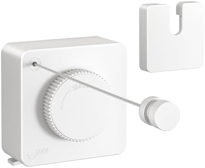 JOOM Retractable Clothesline Indoor, 13.7 FT Wall Mounted Single Line by JOOM