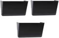 EASEPRES 3 Pack Black Plastic Single Pocket Hanging File Organizer, Wall Mount by EASEPRES