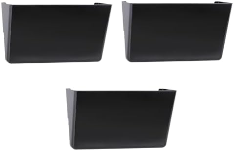 EASEPRES 3 Pack Black Plastic Single Pocket Hanging File Organizer, Wall Mount by EASEPRES