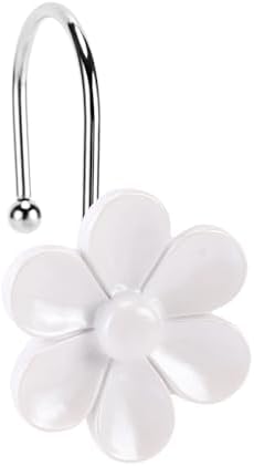 3D Floral Shower Curtain Hooks, Living Room Fun Home Decor by GNUEYART