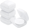 Plastic Cotton Round Holder 4 PCS Plastic Square Holder Multiple Colors by Etenpo