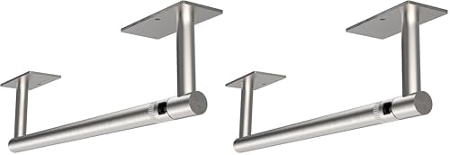 RUACQ Paper Towel Holder Under Cabinet, Wall Mounted or Adhesive Stainless by Ruacq
