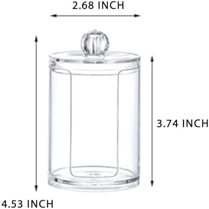 Cotton Round Holder with Lid, 10oz Clear Cotton Pad Dispenser - Image 5