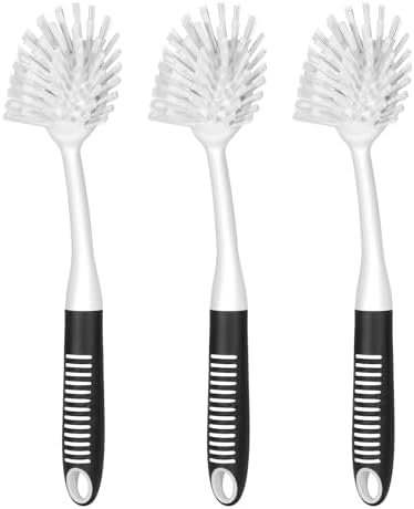 SetSail Dish Brush with Handle, 3 Pack Stiff Bristles Dish Scrubber by SetSail