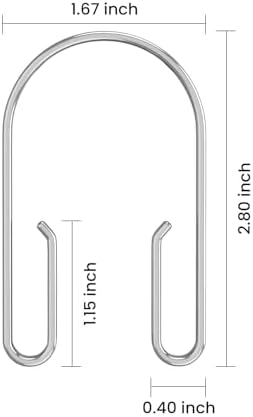 Chrome Shower Curtain Hooks Rings，Double Sided Shower Curtain Hooks Rust - Image 2