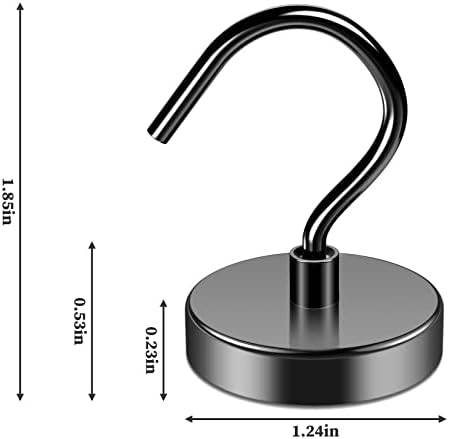 Grtard 4 Pack Magnetic Hooks Heavy Duty, 110lbs Strong Magnet Hook - Image 2