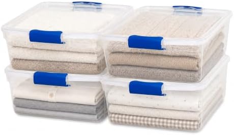 HOMZ Clear Plastic Storage Bins by Homz