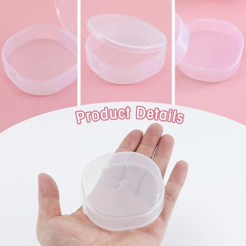 4Pcs Travel Cotton Round Holder, Cotton Pad Container - Image 3