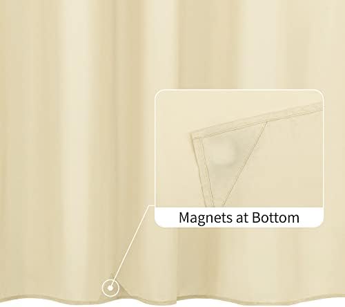 ALYVIA SPRING Stall Waterproof Fabric Shower Curtain or Liner Cream - Image 2