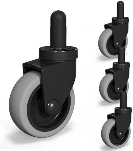 AAGUT Mop Bucket Wheels Replacement 3", Non-Marking TPR Castors Set of 4 by AAGUT